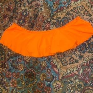 Orange off shoulder swim top